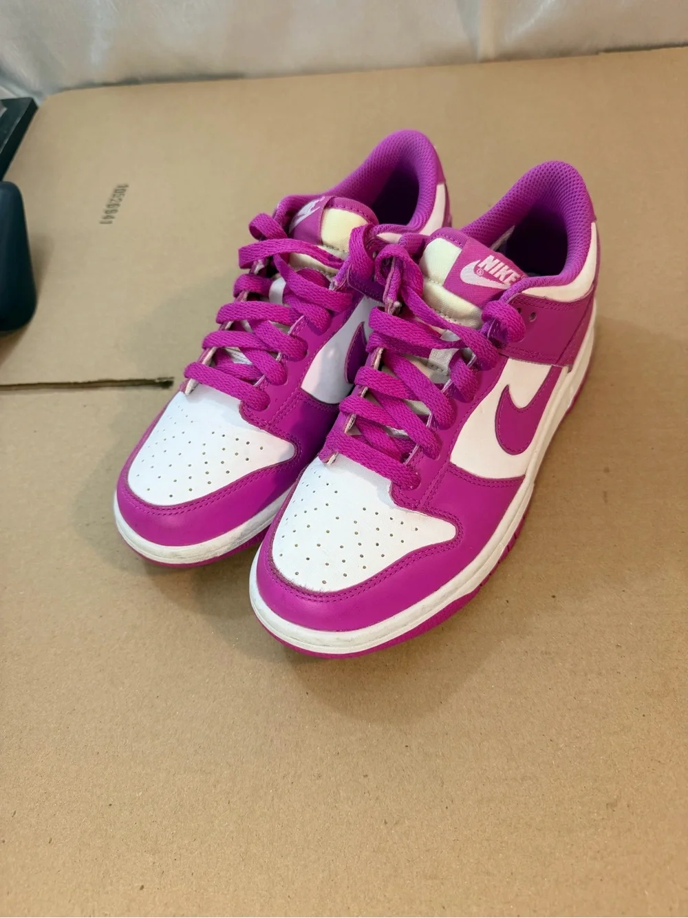 Nike Dunk Low GS Active Fuchsia Pink/White Shoes
